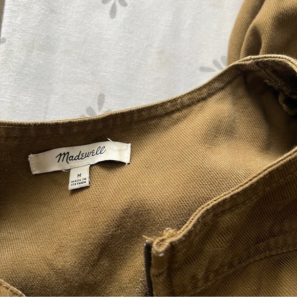 Madewell Tapered Leg Jumpsuit Zip Up Boiler Utility Suit Cotton Tencel Sz M - Picture 10 of 12